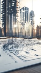 Architect planning urban development strategy