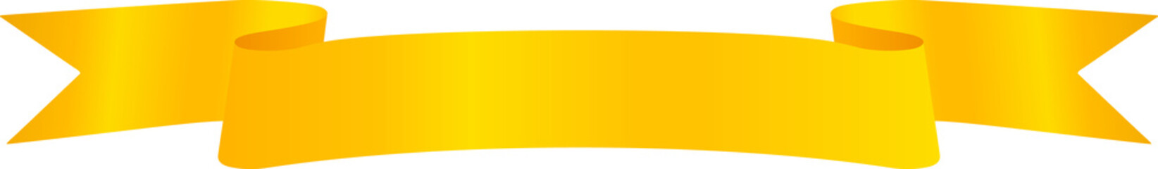 Gold Wavy Ribbon Corner Border Illustration