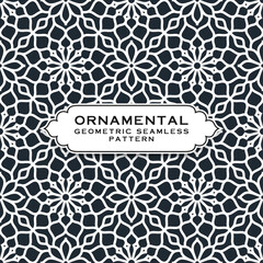 Ornamental geometric seamless pattern vector
