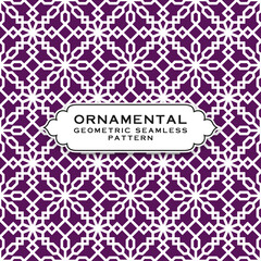 Ornamental geometric seamless pattern vector