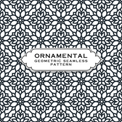Ornamental geometric seamless pattern vector