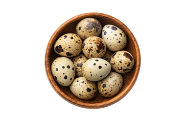 Obraz premium quail eggs on white background