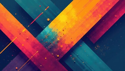Geometric abstract wallpaper with bold lines and shapes, stylish, design, pattern
