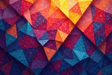 Geometric mosaic of abstract shapes, endlessly repeating , colorful, color, art