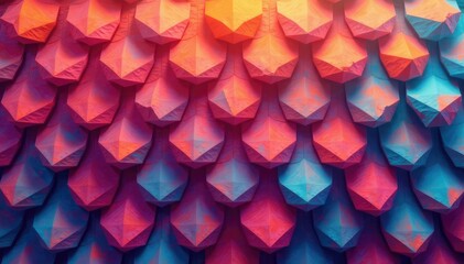Geometric shapes, repeating perfectly across surface , angles, artwork