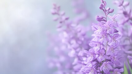 Obraz premium Marsh Orchid in Soft Purple Tones with a Blurred Background Creating a Serene Atmosphere