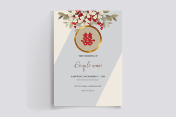 BRIDAL SHOWER FLORAL INVITATION TEMPLATE