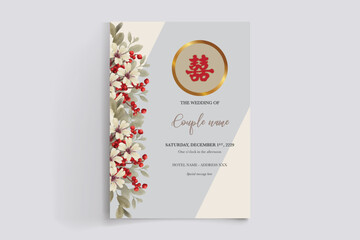 BRIDAL SHOWER FLORAL INVITATION TEMPLATE