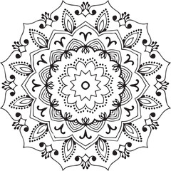 Beautiful flower art and mandala vector design