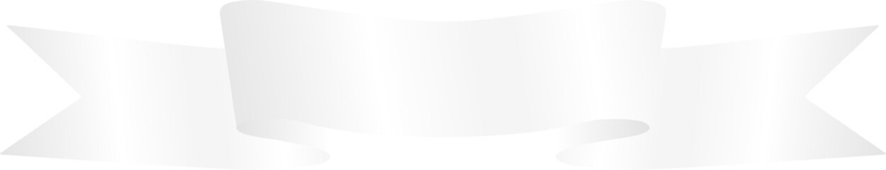 White Wavy Ribbon Corner Border Illustration