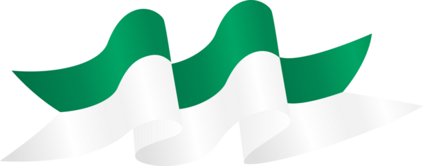 Green and White Pakistan National Flag Wavy Ribbon Corner Border Illustration