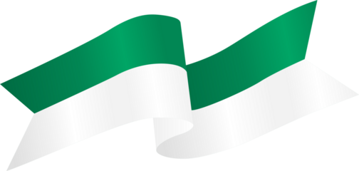 Green and White Pakistan National Flag Wavy Ribbon Corner Border Illustration