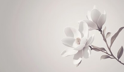 Delicate magnolia blossoms in soft light