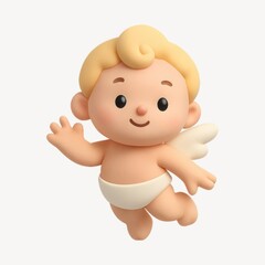 Cute angelic cartoon character