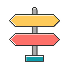 Minimalist Clean Road Sign Vector Design.