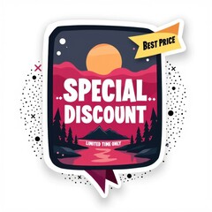 Sticker - Black Friday. Vector style. 