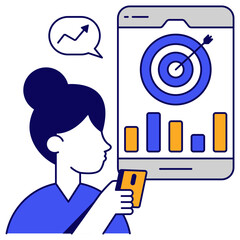 Modern design icon of mobile target