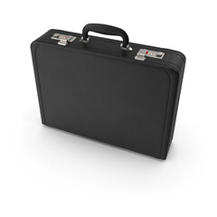 Black Business Briefcase Isolated on White