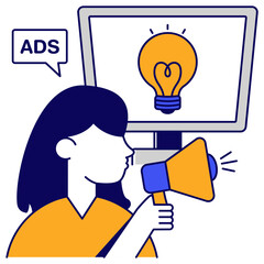 Premium download icon of marketer