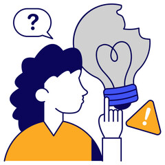 Modern design icon of idea error