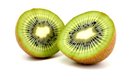 Fototapeta premium Juicy Kiwi Fruit Halves A Refreshing and Healthy Snack