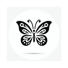 Editable Butterfly Icon Vector Logo