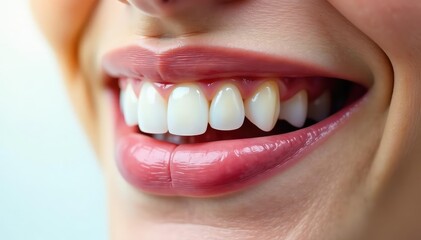Obraz premium Extreme close-up of an aching tooth, stark white backdrop , severe pain, healthcare, broken tooth