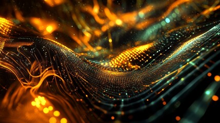 Abstract Waves of Light Representing Photonic Circuits in Technology