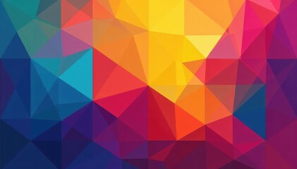 Obraz premium Geometric abstract shapes, vibrant color blocks, colorful, lines, squares
