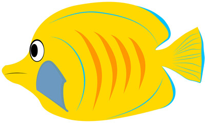 Illustration of fish on white background