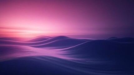 Purple sunset over rolling hills