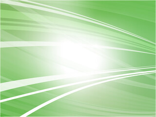 爽やかなウェーブラインのアブストラクト背景素材_ライトグリーン