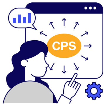 Trendy design icon of cps distributor