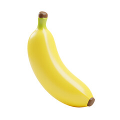 A Single Ripe Yellow Banana on a Black Background, Isolated Studio Shot of a Healthy Fruit, Perfect for Vegan Recipes and Smoothies