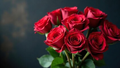 Obraz premium A vibrant bouquet of red roses, expressing gratitude and appreciation , beauty, bouquet