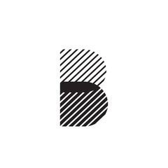 Bold capital letter B with striped pattern