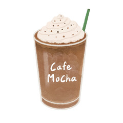 Iced Cafe Mocha vector illustration