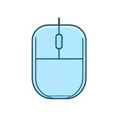 Light Blue Computer Mouse Icon Design Illustration for Website or App