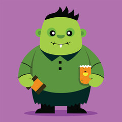 Vibrant Halloween candy bar wrapper colorful design icon outline vector illustration