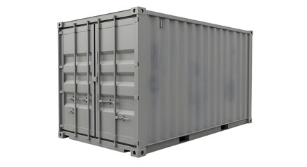 Shipping container isolated on black background