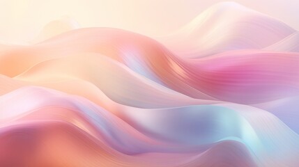 Obraz premium Soft Flowing Waves of Light in Pastel Tones Abstract Background with Smooth Gradient and Gentle Movement
