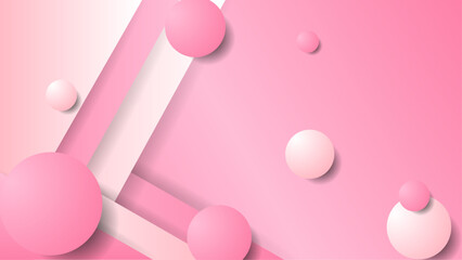 Pink gradient abstract shapes background design