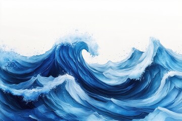 Powerful ocean waves crashing
