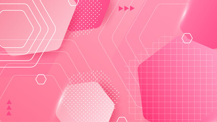 Geometric Abstract Pink Gradient Background