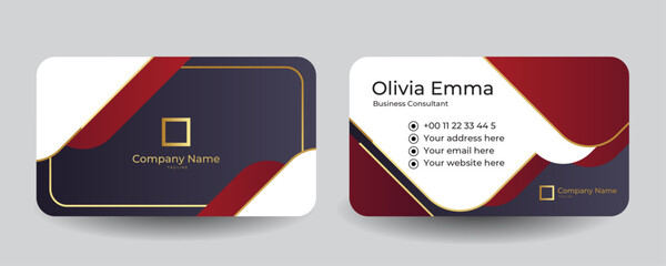 Modern luxury business card design template with elegant style
