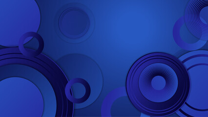 blue abstract backgrond with circle combination and blank space