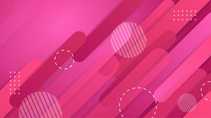 Modern line and memphis design abstract Pinkbackground