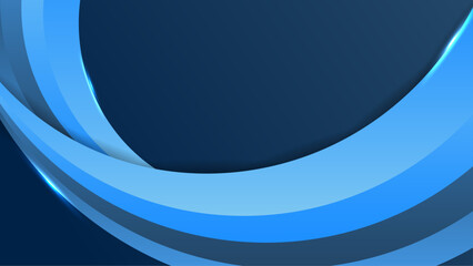 Dark Blue vector minimalist simple abstract geometric banner background. Gradient geometric shapes on dark blue background