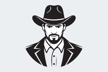 cowboy silhouette  Vector