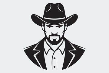 cowboy silhouette  Vector